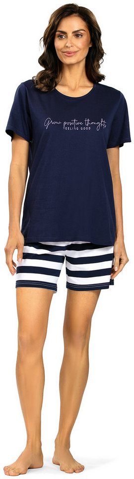 comtessa Shorty Feeling Good (Set, 2 tlg., 2-teilig) Damen Pyjama 2-teilig Shorty Schlafanzug Baumwolle große Größen von comtessa