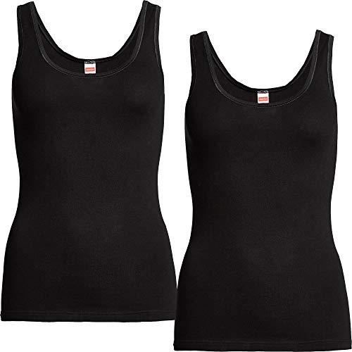 Con-ta Damen-Unterhemd 2er-Pack schwarz Größe 36 von con-ta