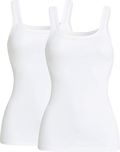 Con-ta Damen-Unterhemd 2er-Pack weiß Größe 52 von con-ta