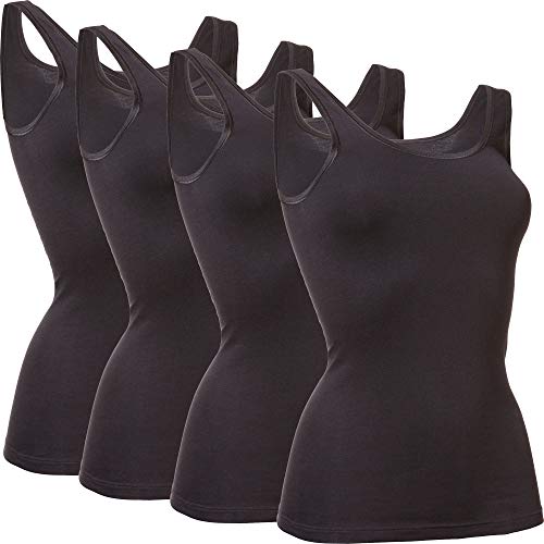 Con-ta Damen-Unterhemd 4er-Pack schwarz Größe 48 von con-ta