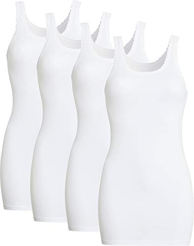 Con-ta Damen-Unterhemd 4er-Pack weiß Größe 42 von con-ta