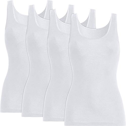 Con-ta Damen-Unterhemd 4er-Pack weiß Größe 46 von con-ta