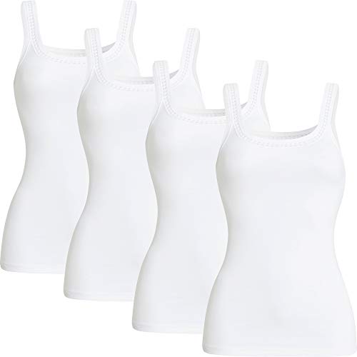 Con-ta Damen-Unterhemd 4er-Pack weiß Größe 56 von con-ta