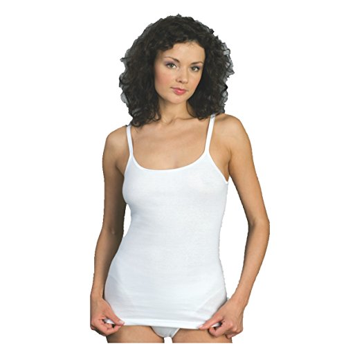 Conta Damen Trägertop modern basic 3er Pack Größe 46, Farbe weiß von con-ta