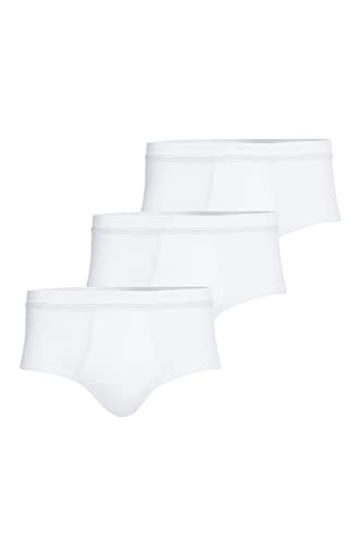 Conta Slip mit Eingriff Spar-Pack, Bequeme Unterwäsche für Herren im klassischen Design, aus 100% Baumwolle, weiß | 3er Spar-Pack, Gr.: 6/L von con-ta