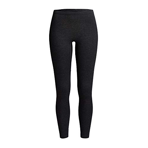 Conta Thermo Lange Hose, Damenleggings mit natürlicher Baumwolle, wärmeisolierende Thermo-Leggings, Lange Unterwäsche, Schwarz Melange, Größe: 44/XL von con-ta