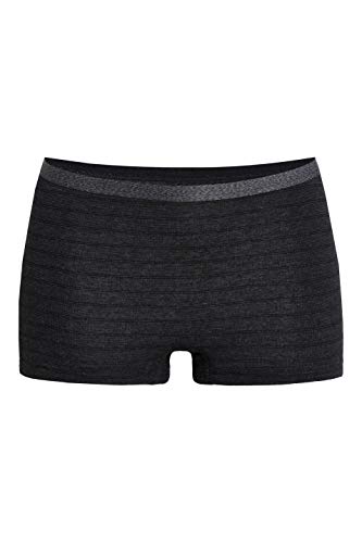 Conta Thermo Panty, bequemer Hipster mit natürlicher Baumwolle, wärmeisolierende Thermounterwäsche, Damenbekleidung, Schwarz Geringelt, Größe: 38/S von con-ta