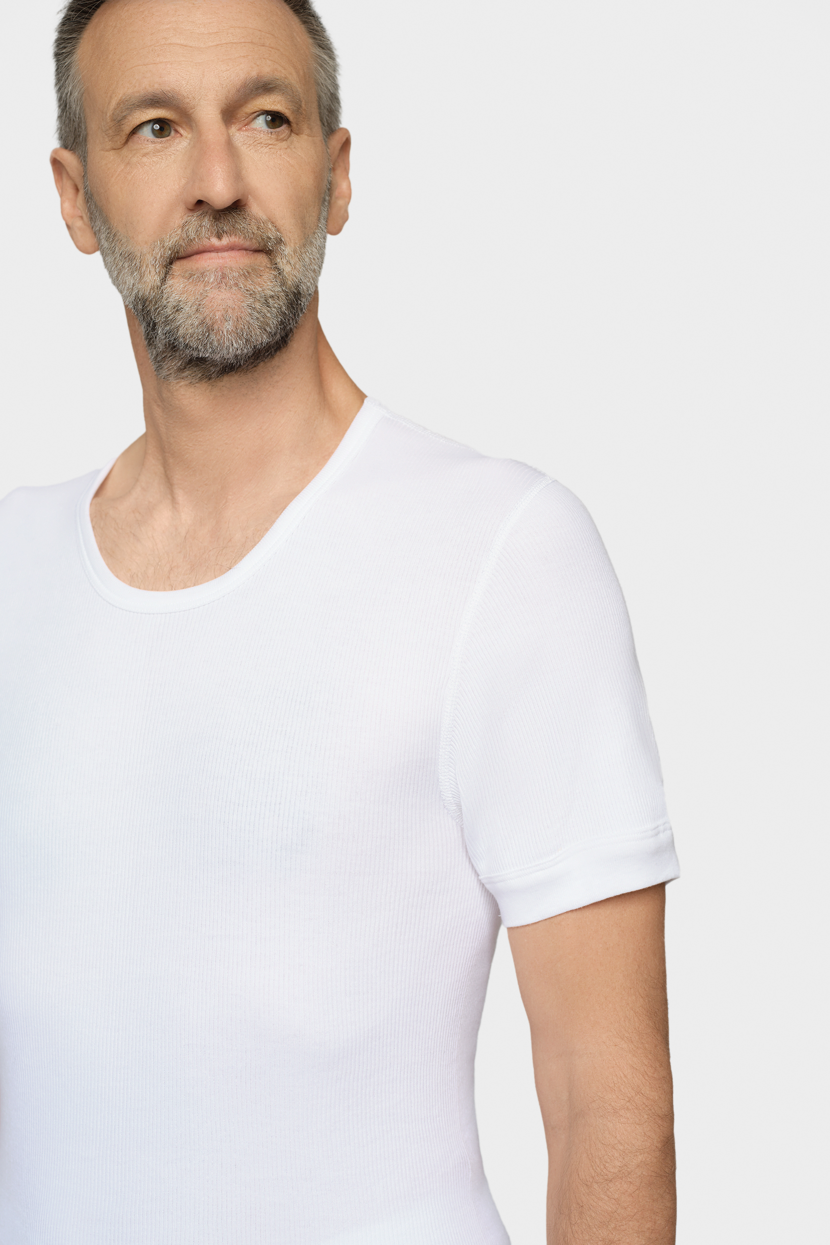 Doppelripp kurzarm Shirt von con-ta