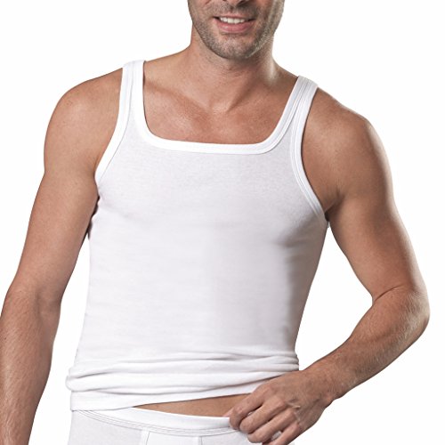 con-ta 5er Pack Herren Unterhemd Feinripp - Sport-Jacke - 100% supergekämmte Baumwolle - Weiß Trockner geeignet (10 / 4XL, 5 X Weiß) von con-ta