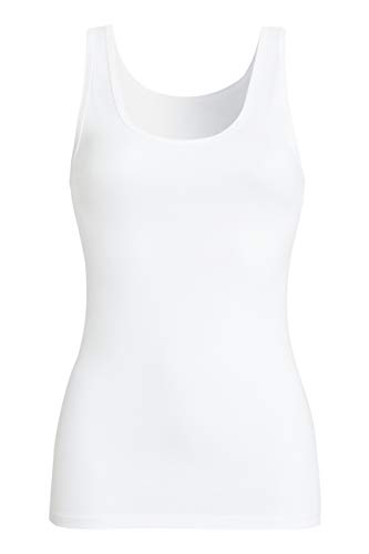 con-ta Achselhemd, klassisches Trägertop, perfekt für den Sommer oder zum drunterziehen, bequemes Unterhemd aus weicher Baumwolle, alltagstauglich in der Basic Farbe Weiß, Größe: 40/M von con-ta