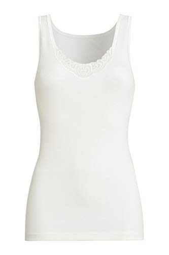 con-ta Achselhemd, klassisches Top mit Spitze für Damen, warme Unterwäsche aus Angora und Baumwolle, Bequeme Damenwäsche, Unterhemd in Wollweiß, Größe: 40 con-ta Achselhemd, klassisches Top mit Spitze für Damen, warme Unterwäsche aus Angora und Baumwolle, Bequeme Damenwäsche, Unterhemd in Wollweiß, Größe: 40 von con-ta