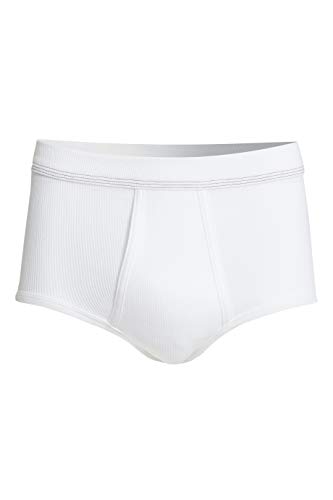 con-ta DOPPELRIPP Slip mit Eingriff, Bequeme Unterwäsche für Herren, aus 100% Baumwolle, weiß | Einzelpack, Gr.: 12/6XL von con-ta