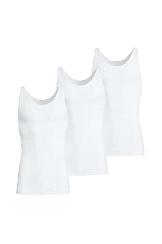 con-ta DOPPELRIPP Unterhemd, Unterwäsche für Herren, Unterhemd mit perfektem, Achselshirt aus weicher Baumwolle, Weiß | 3er Pack, L von con-ta
