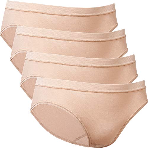 con-ta Damen-Hüftslip 4er-Pack Haut Größe 40 von con-ta