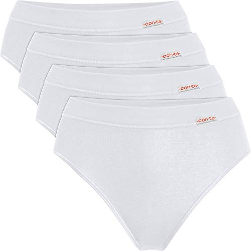 con-ta Damen-Slip 4er-Pack weiß Größe 40 von con-ta