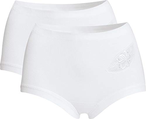 con-ta Damen-Taillenslip 2er-Pack Kochfest Feinripp weiß Größe 50 von con-ta