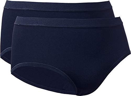con-ta Damen-Taillenslip 2er-Pack Feinripp Marine Größe 38 von con-ta