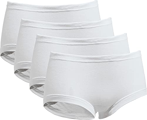 con-ta Damen-Taillenslip 4er-Pack Feinripp weiß Größe 38 von con-ta