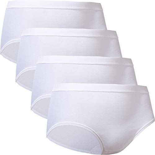 con-ta Damen-Taillenslip 4er-Pack Feinripp weiß Größe 42 von con-ta