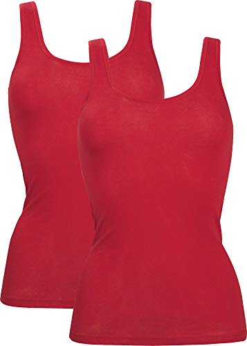 con-ta Damen-Unterhemd 2er-Pack rot Größe 52 von con-ta