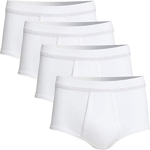con-ta Herren-Slip 4er-Pack Doppelripp weiß Größe 7 von con-ta