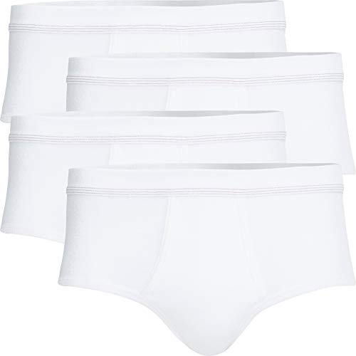 con-ta Herren-Slip 4er-Pack Feinripp weiß Größe 5 von con-ta