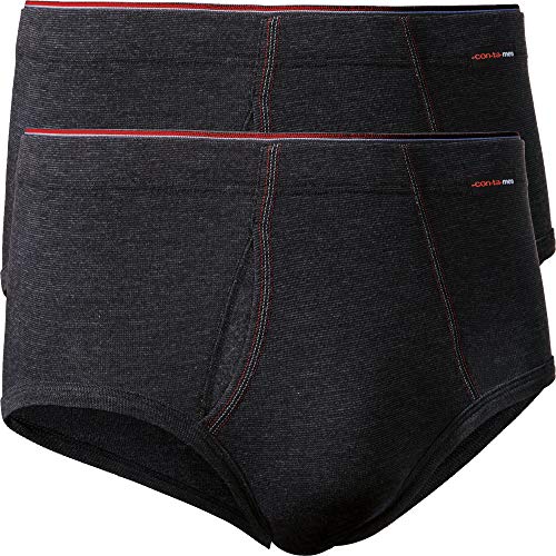 con-ta Herren-Thermo-Slip 2er-Pack Feinripp schwarz Größe 7 von con-ta