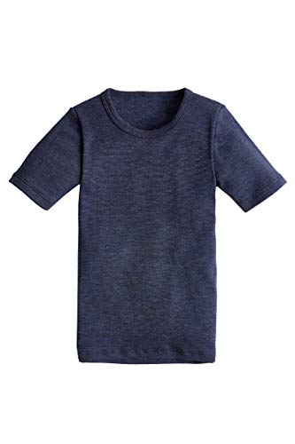 con-ta Kinder Kurzarm Shirt Thermo, wärmendes T-Shirt mit natürlicher Baumwolle, Thermounterwäsche, Kinderbekleidung, Marine, Größe: 128 von con-ta