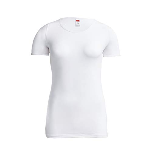 con-ta Kurzarm Shirt Modal, bequemes Basic T-Shirt für Damen, figurbetont, aus weichem Single-Jersey, Damenbekleidung, in Weiß, Größe: 38 von con-ta