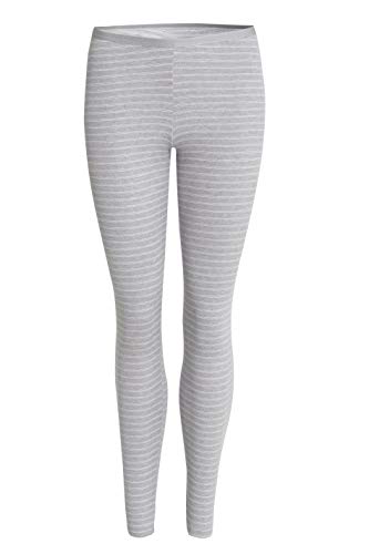 conta Thermo Lange Hose, Leggings aus natürlicher Baumwolle, Lange Unterwäsche, wärmende Thermo-Leggings, Damenbekleidung, Sterling Geringelt, Größe: 36/XS - 50/4XL von con-ta