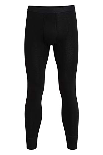 con-ta Lange Hose mit Eingriff, Unterhose für Herren, anschmiegsame Unterwäsche, Leggings aus weichem Angora und Baumwolle, in Schwarz, Größe: 7 von con-ta