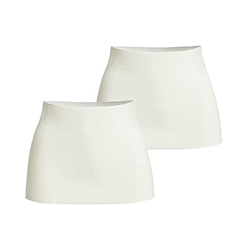 conta Leibwärmer 2er Spar-Pack, warmer Nierenschutz für Damen und Herren, Nierenwärmer aus Angora, Unterwäsche für den Lendenwirbelbereich & untere Rückenpartie in wollweiß, Größe: S-3XL von con-ta