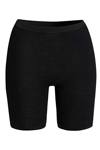 con-ta Normalbeinschlüpfer, weiche Unterwäsche für Damen aus Baumwolle und Angora, Bequeme Unterbekleidung, anliegende Pants, in Schwarz, Größe: 40 von con-ta