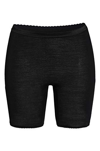 con-ta Normalbeinschlüpfer, weiche Unterwäsche für Damen aus Wolle und Modal, Bequeme Unterbekleidung, anliegende Pants, in Schwarz, Größe: 46 von con-ta