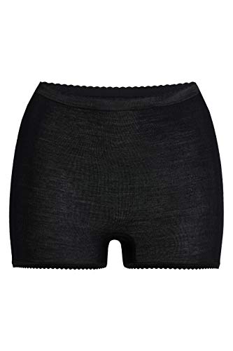 con-ta Pagenschlüpfer, weiche Unterwäsche aus Wolle und Modal, Bequeme Panty, warme Damenunterwäsche, in Schwarz, Größe: 40 von con-ta