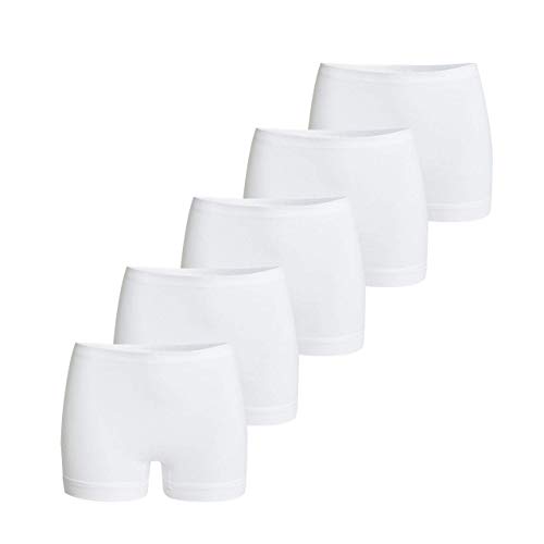 con-ta Pagenschlüpfer (5er Pack), Damenbekleidung, Unterwäsche für perfekten, eng anliegende Pants aus Baumwolle, in Weiß, Größe: 52 von con-ta