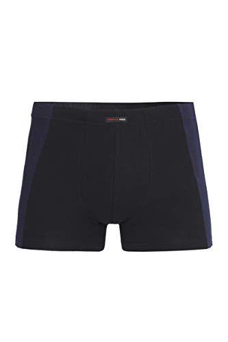 con-ta Pants, Bequeme Unterwäsche für Herren, mit Kontrastabsatz, aus natürlicher Baumwolle, weicher, Herrenunterwäsche, in Schwarz/Marine, Größe: 7 von con-ta