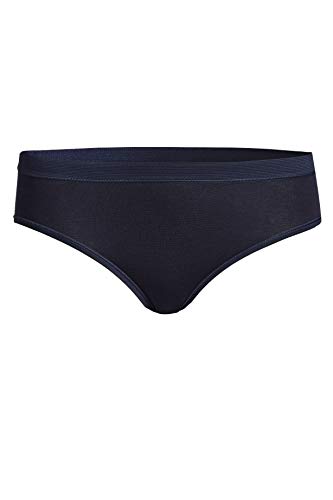 con-ta Slip Midi, Bequeme Unterwäsche aus weicher Baumwolle, für Damen, Klassische Unterhose in schlichtem Design, legere Unterbekleidung in Marine, Größe: 40/M von con-ta