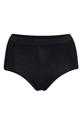 con-ta Taillenslip, weiche Damenunterwäsche, Warmer Slip aus Baumwolle und Angora, Bequeme Wäsche, in Schwarz, Größe: 38 von con-ta