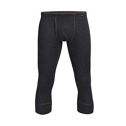 con-ta Thermo 3/4 Lange Hose mit Eingriff, Lange Unterhose für Herren, wärmende Unterwäsche mit natürlicher Baumwolle, Herrenbekleidung, Größe: M - 4XL von con-ta