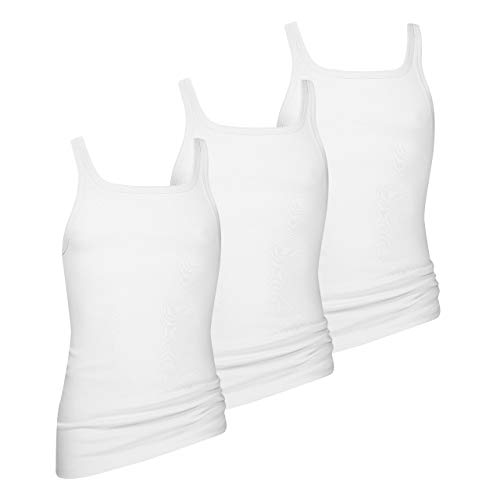 con-ta Unterhemd (3er Pack), Unterwäsche für Herren, Achselhemd in Feinripp, klassisch bequemes Oberteil, Männerwäsche aus Baumwolle, in Weiß, Größe: M - 4XL von con-ta