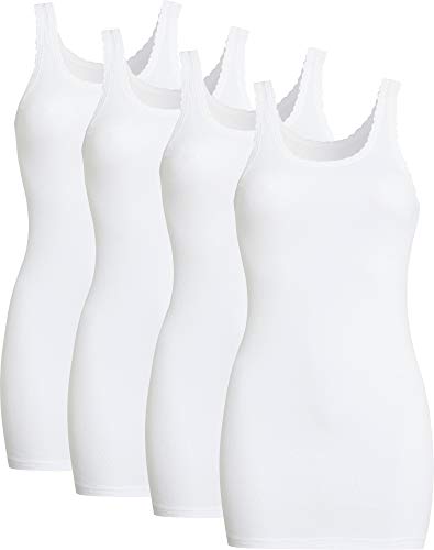 Con-ta Damen-Unterhemd 4er-Pack weiß Größe 54 von con-ta