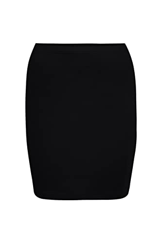 conta Damen Schlauchrock aus Baumwolle und Elasthan, multifunktional: als Rock, Top, Shirtverlängerung oder Nierenwärmer, perfekte Bequemlichkeit, schwarz, Einzelpack, Größe L von con-ta