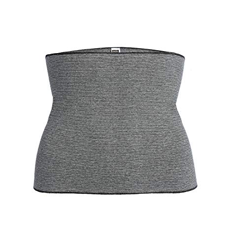 conta Leibwärmer im 2er Spar-Pack, warmer Nierenwärmer aus Baumwolle und Elasthan mit verlängertem Rückenteil, Unisex, für Lendenwirbelbereich & Rückenpartie in Farbe Grau meliert | Gr.: S - 3XL von con-ta