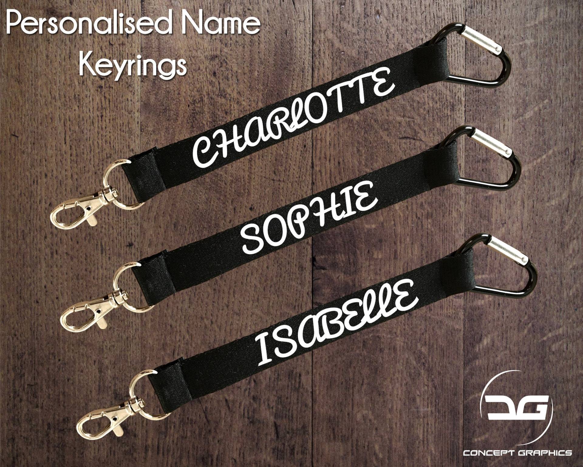Hochwertiger Personalisierter Benutzerdefinierter Textname Mini-Lanyard-Schlüsselanhänger, Mehrere Stile Und Farben Erhältlich, Tolles Geschenk von conceptgraphics15
