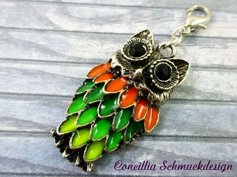 Anhänger Bunte Eule von concilliadesign