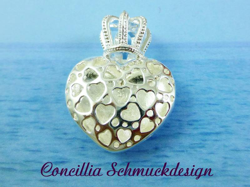Anhänger Herz Mit Krone Silber von concilliadesign