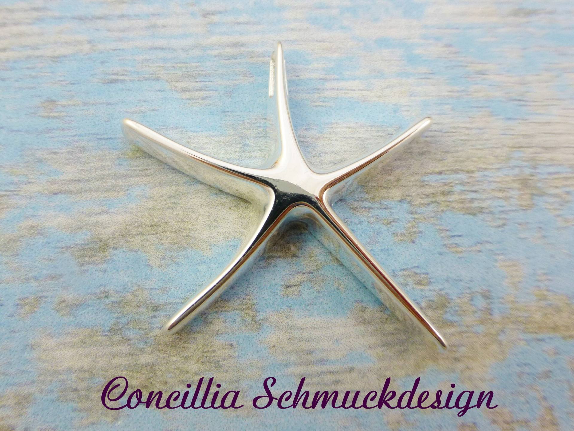 Anhänger Seestern Glänzend Versilbert von concilliadesign