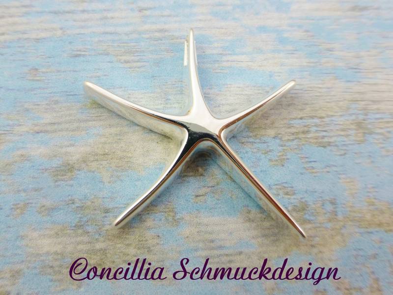 Anhänger Seestern Glänzend Versilbert von concilliadesign