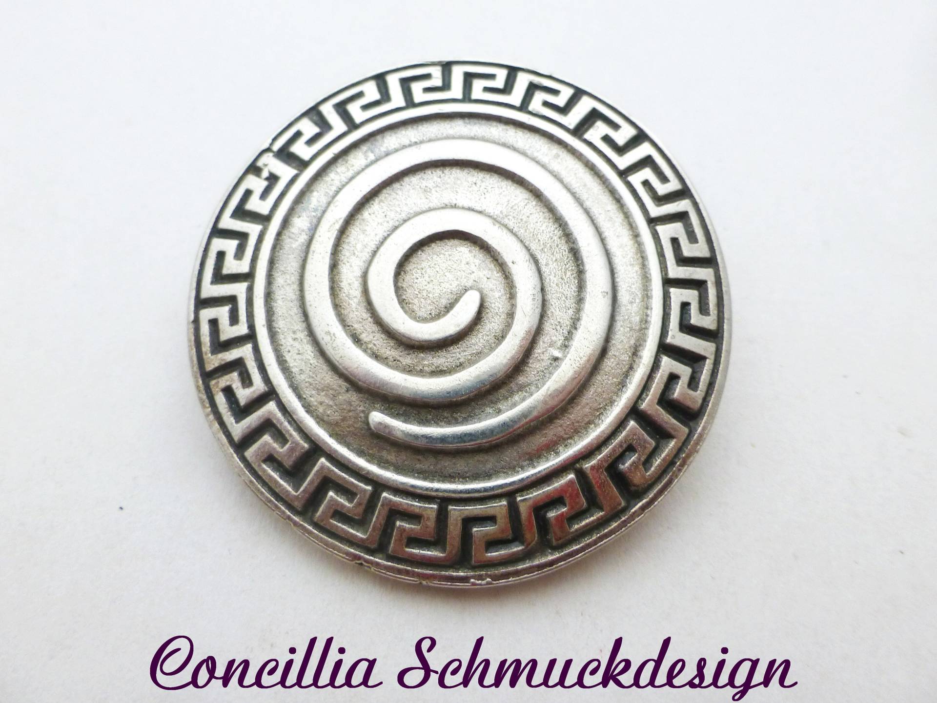 Anhänger Spirale Groß Versilbert Meandra von concilliadesign